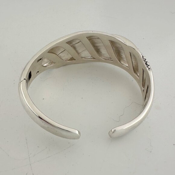 Michael Dawkins Sterling Silver Cuff Bracelet with Beautiful Textured Brand - Picture 6 of 16